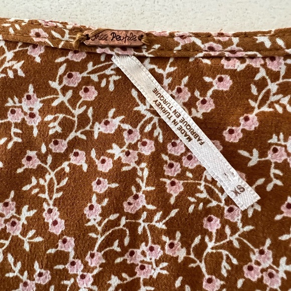 Free People French Quarter Mini Dress Mustard Floral V Neck Faux
Wrap Boho XS - Picture 5 of 9